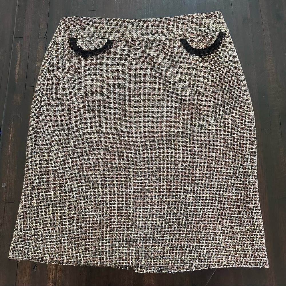 Colorful Tweed Pencil Skirt Nash International